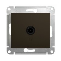Розетка TV Schneider Electric GLOSSA, проходная, шоколад