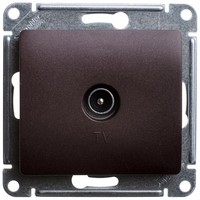Розетка TV Schneider Electric GLOSSA, одиночная, шоколад