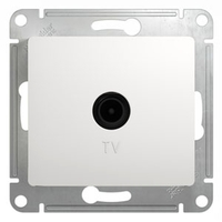 Розетка TV Schneider Electric GLOSSA, проходная, белый