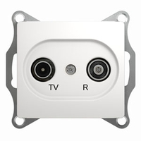 Розетка TV-FM Schneider Electric GLOSSA, проходная, белый
