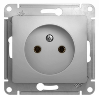 Розетка Schneider Electric GLOSSA, скрытый монтаж, алюминий