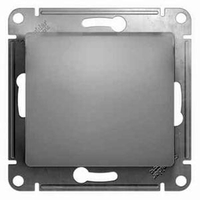 Переключатель 1-клавишный Schneider Electric GLOSSA, скрытый монтаж, алюминий