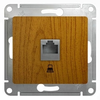 Розетка 1xRJ45 Cat.5 Schneider Electric GLOSSA, дуб