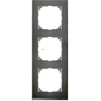 Рамка 3 поста Schneider Electric MERTEN M-PURE DÉCOR, нержавеющая сталь