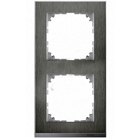 Рамка 2 поста Schneider Electric MERTEN M-PURE DÉCOR, нержавеющая сталь