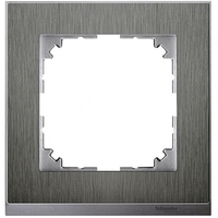 Рамка 1 пост Schneider Electric MERTEN M-PURE DÉCOR, нержавеющая сталь