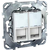 Розетка 2xRJ45 Cat.6 Schneider Electric UNICA, белый