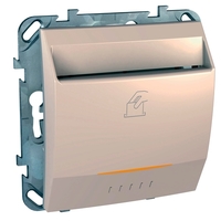 Карточный выключатель Schneider Electric UNICA, механический, бежевый