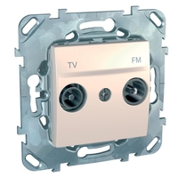 Розетка TV-FM Schneider Electric UNICA, проходная, бежевый