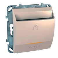 Карточный выключатель Schneider Electric UNICA, механический, бежевый