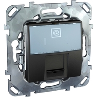 Розетка 1xRJ45 Cat.6 Schneider Electric UNICA TOP, графит