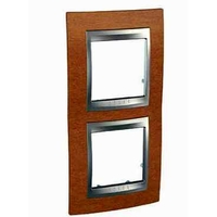 Рамка 2 поста Schneider Electric UNICA TOP, вертикальная, вишня