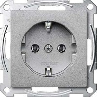 Розетка Schneider Electric MERTEN SYSTEM M, скрытый монтаж, с заземлением, алюминий