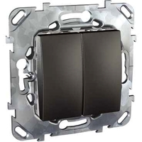 Выключатель 2-клавишный Schneider Electric UNICA TOP, скрытый монтаж, графит