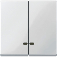 Клавиша двойная с линзами Schneider Electric MERTEN SYSTEM M, полярно-белый