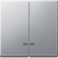 Клавиша двойная с линзами Schneider Electric MERTEN SYSTEM M, алюминий