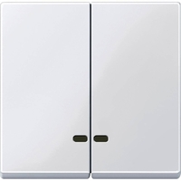 Клавиша двойная с линзами Schneider Electric MERTEN SYSTEM M, активно-белый