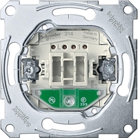Механизм переключателя 1-клавишного Schneider Electric Коллекции Merten, с подсветкой, скрытый монтаж