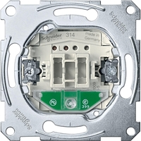 Механизм переключателя 1-клавишного Schneider Electric Коллекции Merten, с подсветкой, скрытый монтаж