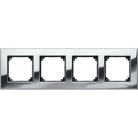 Рамка 4 поста Schneider Electric MERTEN M-ELEGANCE, хром матовый