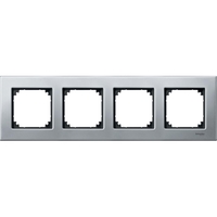 Рамка 4 поста Schneider Electric MERTEN M-ELEGANCE, платиновое серебро