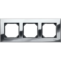 Рамка 3 поста Schneider Electric MERTEN M-ELEGANCE, хром