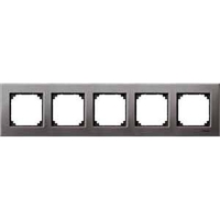 Рамка 5 постов Schneider Electric MERTEN M-ELEGANCE, серый родий