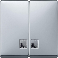 Клавиша двойная с линзами Schneider Electric MERTEN SYSTEM DESIGN, алюминий