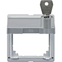 Крышка для розетки Schneider Electric MERTEN AQUADESIGN IP44, с заземлением, с крышкой, алюминий