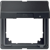 Крышка для розетки Schneider Electric MERTEN AQUADESIGN IP44, с заземлением, с крышкой, антрацит