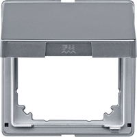 Крышка для розетки Schneider Electric MERTEN AQUADESIGN IP44, с заземлением, с крышкой, алюминий