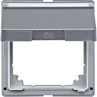 Крышка для розетки Schneider Electric MERTEN AQUADESIGN IP44, с заземлением, с крышкой, алюминий
