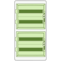 Распределительный шкаф Schneider Electric KAEDRA, 72 мод., IP65, навесной, пластик, зеленая дверь