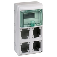 Распределительный шкаф Schneider Electric KAEDRA, 8 мод., IP65, навесной, пластик, зеленая дверь
