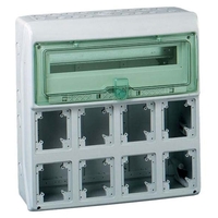 Распределительный шкаф Schneider Electric KAEDRA, 18 мод., IP65, навесной, пластик, зеленая дверь