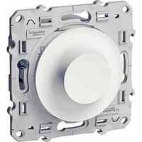 Светорегулятор поворотно-нажимной Schneider Electric ODACE, 40-600 Вт, белый