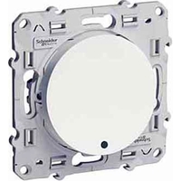 Переключатель 1-клавишный Schneider Electric ODACE, с подсветкой, скрытый монтаж, белый
