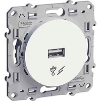 Розетка 1xUSB Schneider Electric ODACE, белый