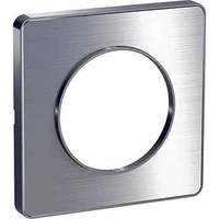 Рамка 1 пост Schneider Electric ODACE, алюминий полированный/алюминий
