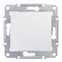 Переключатель 1-клавишный Schneider Electric SEDNA, скрытый монтаж, белый