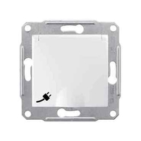 Розетка IP44 Schneider Electric SEDNA, скрытый монтаж, с заземлением, с крышкой, со шторками, винтовые клеммы, белый