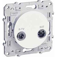 Розетка TV-SAT Schneider Electric ODACE, проходная, белый