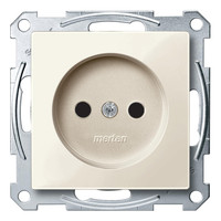 Розетка Schneider Electric MERTEN SYSTEM M, скрытый монтаж, со шторками, бежевый