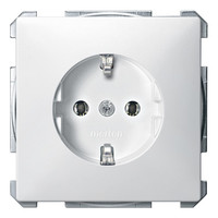 Розетка Schneider Electric MERTEN SYSTEM DESIGN, скрытый монтаж, с заземлением, полярно-белый
