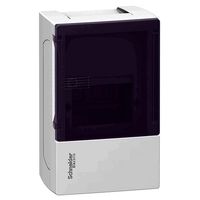 Распределительный шкаф Schneider Electric MINI PRAGMA, 4 мод., IP40, навесной, пластик, дымчатая дверь, с клеммами