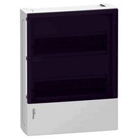 Распределительный шкаф Schneider Electric MINI PRAGMA, 24 мод., IP40, навесной, пластик, дымчатая дверь, с клеммами