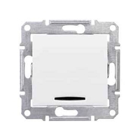 Выключатель 1-клавишный Schneider Electric SEDNA, с подсветкой, скрытый монтаж, белый