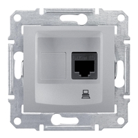 Розетка 1xRJ45 Cat.5 (UTP) Schneider Electric SEDNA, алюминий