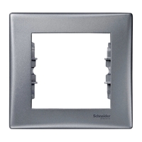 Рамка 1 пост Schneider Electric SEDNA, алюминий