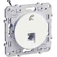 Розетка 1xRJ12 Schneider Electric ODACE, белый